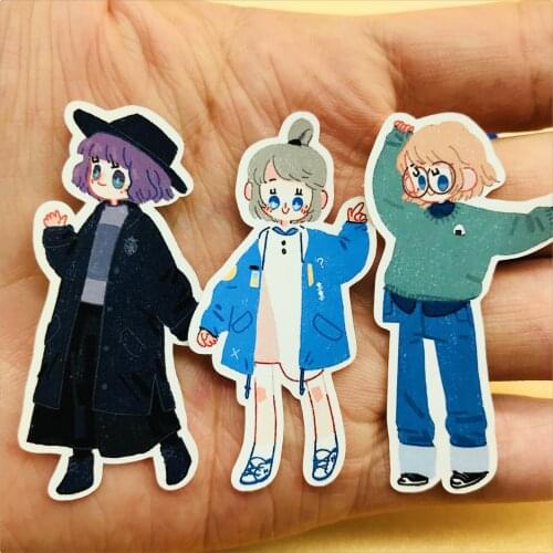 33PCS Cartoon Girl Sticker DIY Scrapbooking Album journal Diary Happy Planner week Decoration Stickers