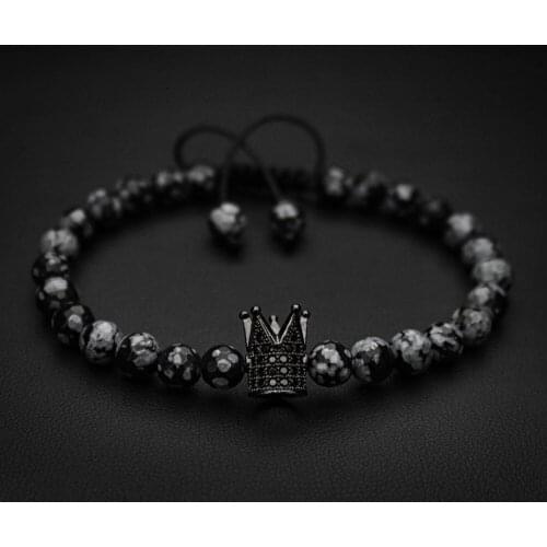 2020 New Fashion Crown Beaded Bracelet for Men Classic Fashion Bead Charm Bracelets & Bangles For Men Accessories Gift