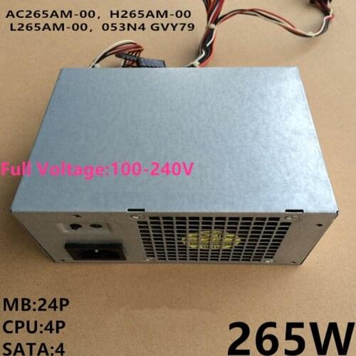 New PSU For Dell 390 790 990 9010MT T1600 7010 3010 265W Power Supply AC265AM-00 H265AM-00 L265AM-00 L265EM-00 053N4 GVY79