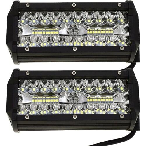 Barres lumineuses Led 120W, 7 pouces, projecteur 4x4, faisceau large, pour bateaux, voitures, SUV, ATV, iLight, 12V, 24V, 4WD