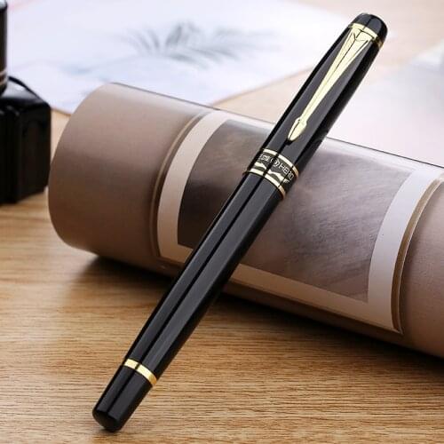 Hero 1501 Golden Eagle Fountain Pen Standard F nib Black bag packing high-grade Ink Pens