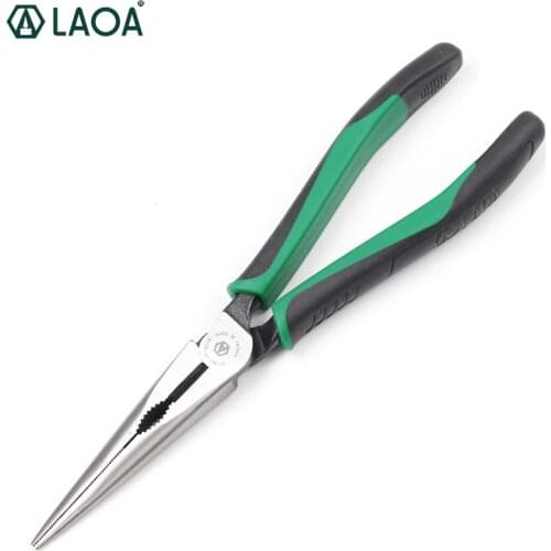 LAOA American Type CR-MO Long Nose Plier Hard Alloy Steel Fishing Pliers Hand Tools For Professional Electrician