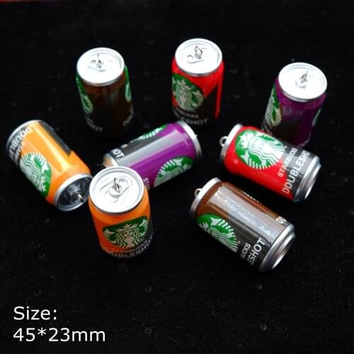 Resin coffee Drink Charms Pendants Flat back Resin Cabochon for DIY keyring Jewelry Making Accessories