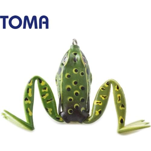 TOMA 3PCS/Lot Frog Fishing Lures Snakehead Bait 50mm 65mm color mix Topwater Soft Frog Silicone Simulation Artificial Bait