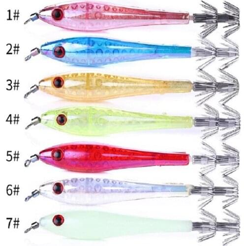 1pc 6g Luminous Bait Squid Jig Octopus Jigs Fishing Lures 2020 Artificial Bait Night Fishing Bait For Cuttlefish Fishing Tackle