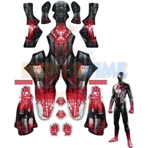 PS5 Miles Morales Programmable Matter Suit Zentai Spandex Mens Superhero Halloween Party Bodysuit