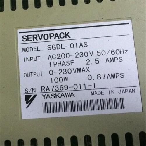 Used Tested Working SGDL-01AS SERVOPACK SERVO DRIVER