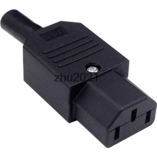 Pair IEC 320 C14 Male to C13 Female Socket Power Connector AC 250V 10A