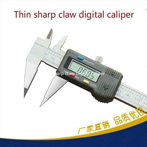 Thin sharp claw number card ruler, 0-150MM sharp claw, line claw caliper