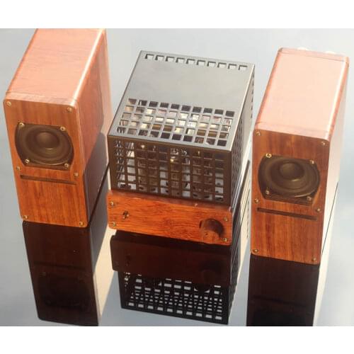 6n2 6n6 tube amplifier + 2 inch rosewood speaker set, output power: 10W×2 frequency response: 20Hz-20KHz + 0.5dB/-1dB