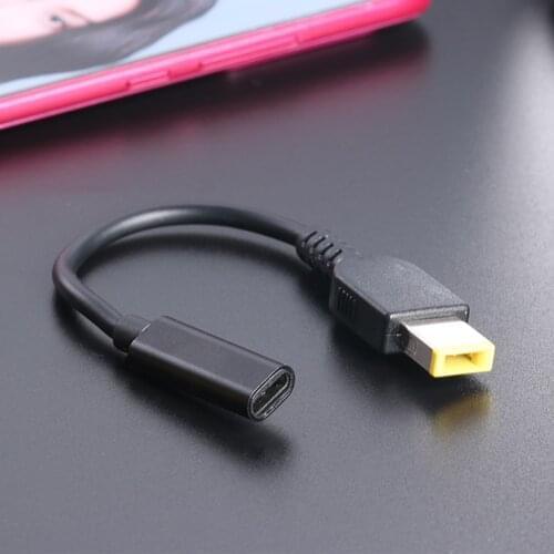 Extension Converter Adapter Coupler USB Type C Female to 11x4.5mm DC Connector PD Charger Adapter for Lenovo Laptop
