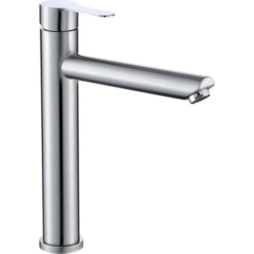 High Bathroom Basin Faucet Brushed Taps Wash Hand Face Single Lever Mixer Washbasin Faucets with Hose