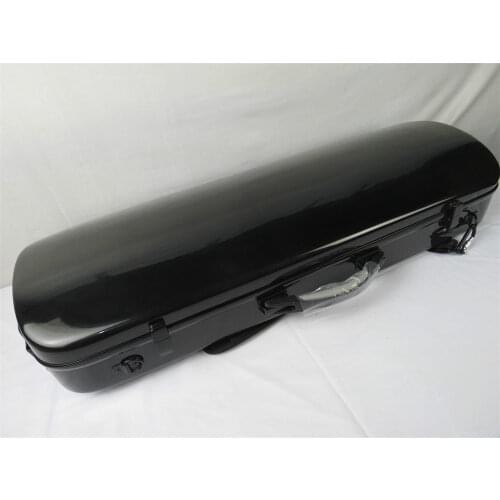 High Quality black oblong fiberglass viola case,With two bows holders MA1