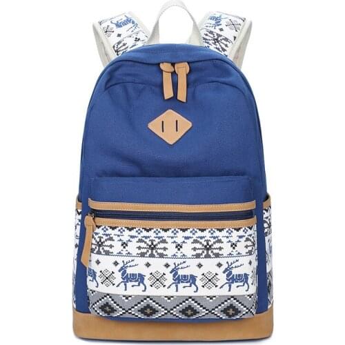 M038 Women Backpack for School Teenagers Girls Vintage Stylish School Bag Ladies Canvas Backpack Female Back Pack High Quality