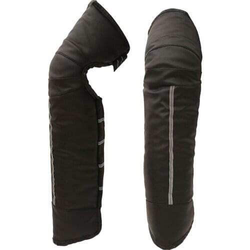 1Pair Winter Motorcycle Knee Pads Warm Windproof Knee Protector With Elastic Strap Waterproof Warmer For Men And Women