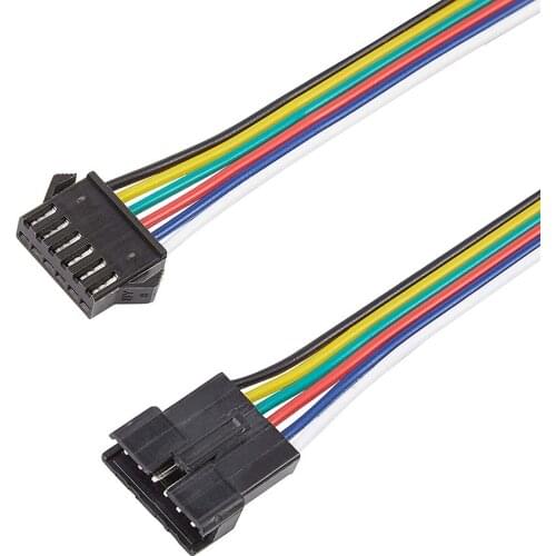100Pairs 15cm JST SM 6P 6Pin Plug Socket Male to Female Wire Connector LED Strips Lamp Driver Connectors Quick Adapter
