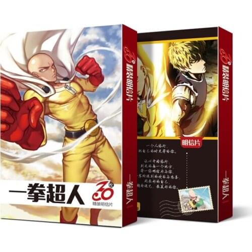 30 Sheets/Set Anime ONE PUNCH-MAN Postcard Saitama Genos Greeting Cards Fans Collection Gift 14x9 cm