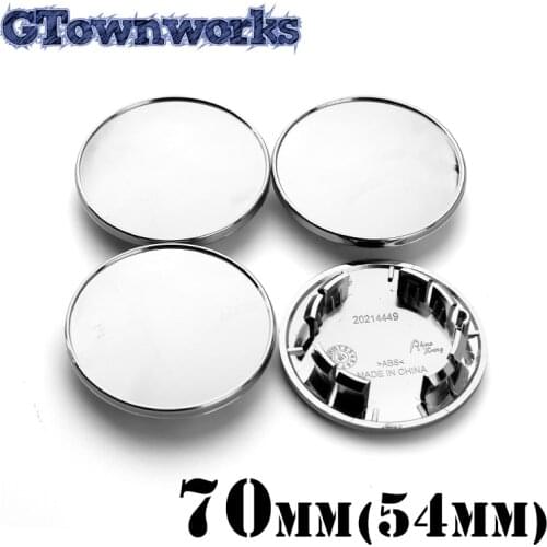4 pcs 70mm Plain Wheel Center Cap For Car Rim Black Chrome ABS Plastic Hubcap Dust Cover