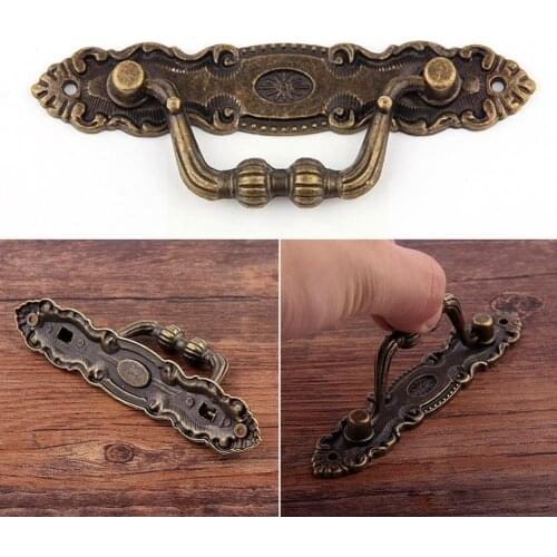 Antique Bronze Pull Handles For Drawer Cabinet Door Drawer Wardrobe Closet Box Pulls Pulls Wooden Bin Handles Handle Chest H2G3