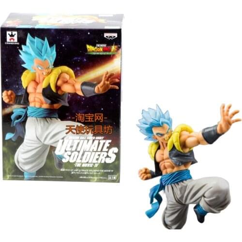 BANDAI Dragon Ball Super Saiyan Blue Hair Gogeta Action Figure PVC Collection Model Toy Anime Figure Toys for Kids
