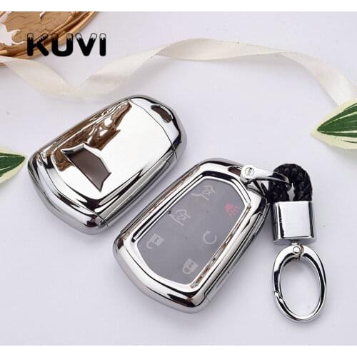 TPU+PC Car Remote Key Cover Case Shell For Cadillac ESV Escalade CTS XTS ATS ATS-L XLS SRX XT4 XT5 CT6 4/5/6 Buttons