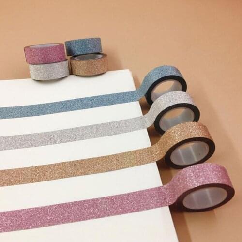 Creative Color Washi Tape Glitter Flash Stickers DIY Album Decoration Adhesive Hand Account Masking Tape