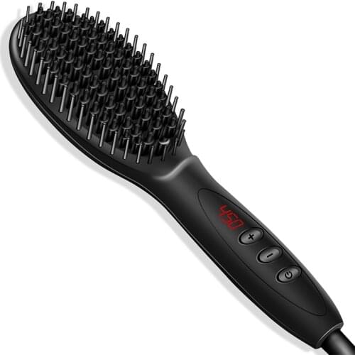 Electric Comb Straightener Smoothing Brush Professional Unice Hair Beard Straightening Curling Styling Tools For Men Women