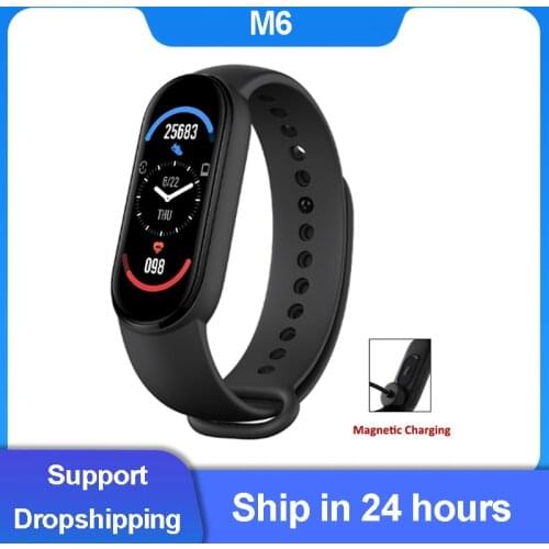 2021 M6 Band Men Women Heart Rate Blood Pressure Sleep Monitor Fitness Bracelet Pedometer Smart Watch For IOS Android PK M5