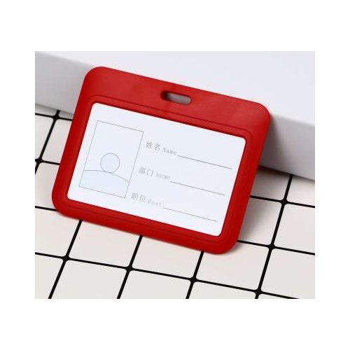 Id card listing Sliding cover card holder plastic certificate card holder work brand factory badge exhibition card listing