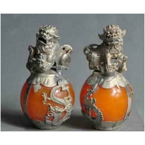 Chinese fengshui tibet foo dog lion Guardian beast dragon Phoenix statue