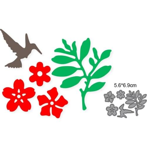 Flower Metal Cutting Dies Set, Leaves Flower Die Cuts for Card Making, Die Embossing Stencils for DIY Scrapbooking Photo Album C