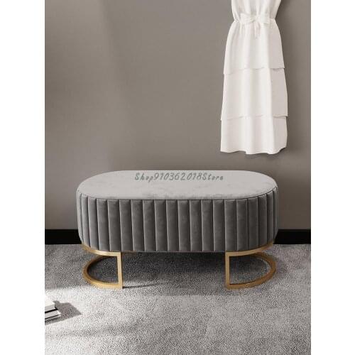 Nordic Living Room Sofa Low Stool Round Stool Childrens Stool Footstool Small Stool Household Cloth Art Light Luxury Net Red