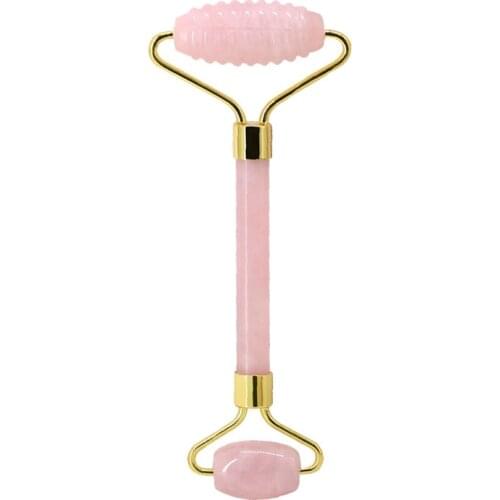 Natural Rose Quartz Jade Roller Massage Jade Facial Massager Face Roller Face Slimming Massager Reduces Wrinkles And Fine Lines