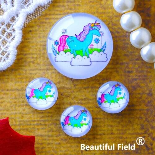12mm 25mm 14mm 16mm 18mm 20mm Photo Glass Cabochons Round Cameo Set Handmade Settings 30mm Unicorn AN10339696