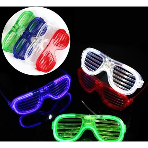 Led Glasses EL Wire Light up Flashing Shutter Glasses Shades Eyewear Toy Party Concert Props Glow Glasses For Party Supplies