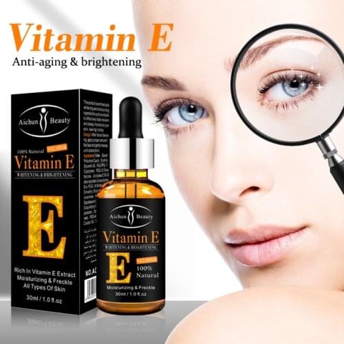 Eye Serum Moisturizing Fading Fine Lines Repairing Dark Circles Anti-Puffiness Anti-Aging Whitening Vitamin E Skin Care 30ml