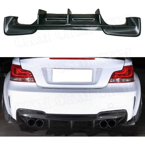 Carbon Fiber Rear Bumper Lip Diffuser Spoiler For BMW 1 Series E82 E87 1M Base Coupe 2 Door 2011 FRP Bumper Protector Plate