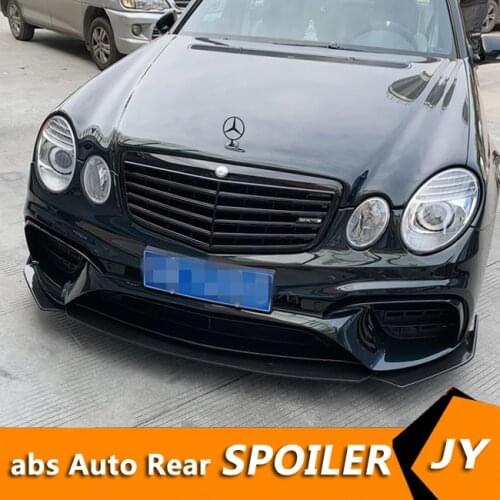 For W211 Universal Body kit spoiler 03-09 For Mercedes-Benz E-class W212 ABS Rear lip spoiler front Bumper Diffuser Protector