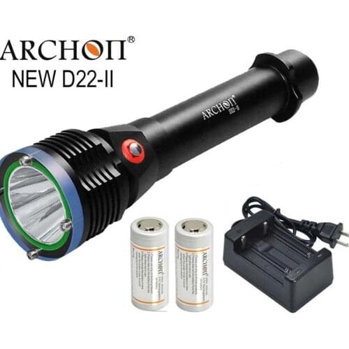 ARCHON D22-II Diving Flashlight CREE XM-L2 U2 max 1200 lumen dive torch underwater 100 meter waterproof diving light