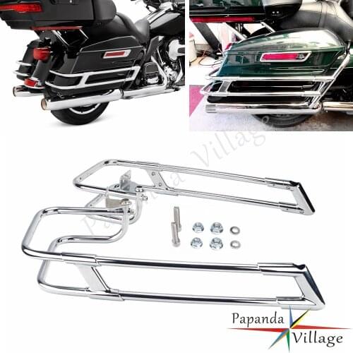 Motorcycle Rear Saddlebag Guard Rails For Harley Touring FLHR Road King Ultra Limited Electra Glide Ultra Classic 2014-2020 2021