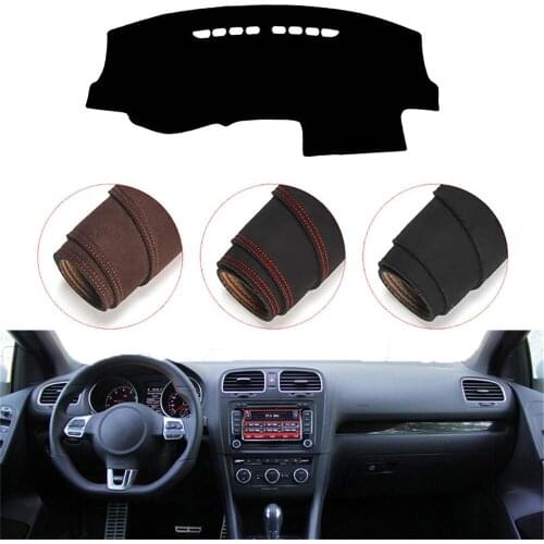 Console Dashboard Suede Mat Protector Sunshield Cover Fit For VolksWagen Golf 6 MK6 2010-2013