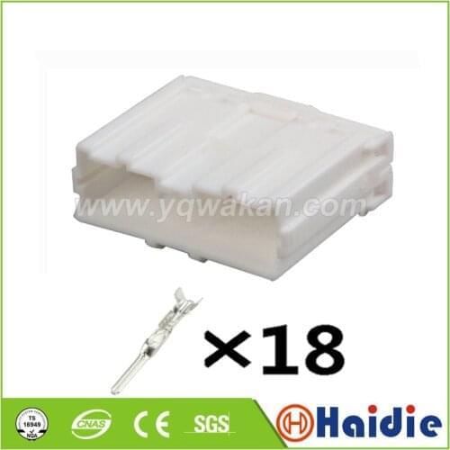 2sets 18pin auto electric housing plug wiring cable unsealed connector 7122-8385