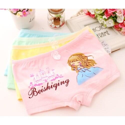 5pcs/lot 2019 Cotton 2-10 Years Baby Girls Panties Cartoon Kids Underwear Pant Childrens Briefs Underpant Princess Boxer Shorts