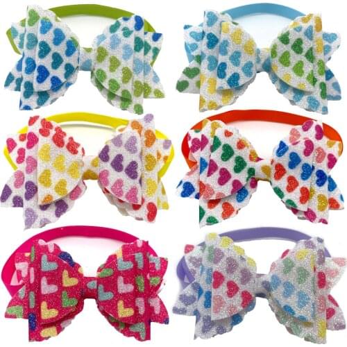 50/100pcs Love Heart Style Small Dog Cat Neckties Bow Tie Cute Pet Dog Bowties Dog Ties Pet Supplies Small Dog Accessories
