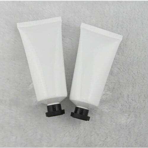 50 ml 50pcs white tubes with black octagonal cap , toothpaste tube emulsion lotion bottles ,cosmetics packaging hoses