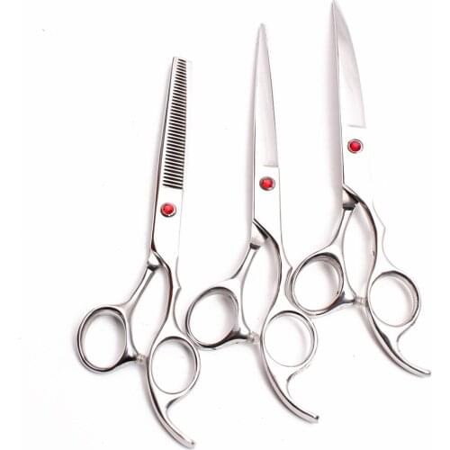 7" Stainless Customize Logo Shiny Dog Grooming Scissors Cutting Scissors Thinning Shears Down Curved Scissors Pets Shears C3003