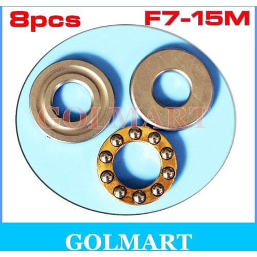 8pcs RC Models 7x15x5mm Silver Steel 3-Parts Axial Thrust Ball Bearing Model F7-15M