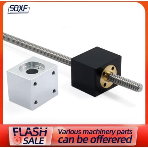 Factory direct sale 3D printer accessories new T8 nut conversion seat square conversion block screw conversion nut