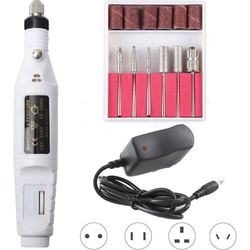 20000RPM Electric Manicure Machine 1 Set Nail Drill Machine Pedicure Drill Ceramic Nail Art Tools