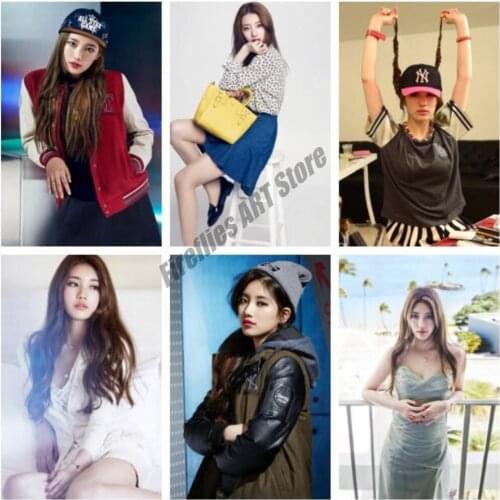 Bae Ji Soo Korean Star Canvas Painting Wall Art Miss A Nordic Room Decoration Posters and Prints Pictures for Living Home Decor